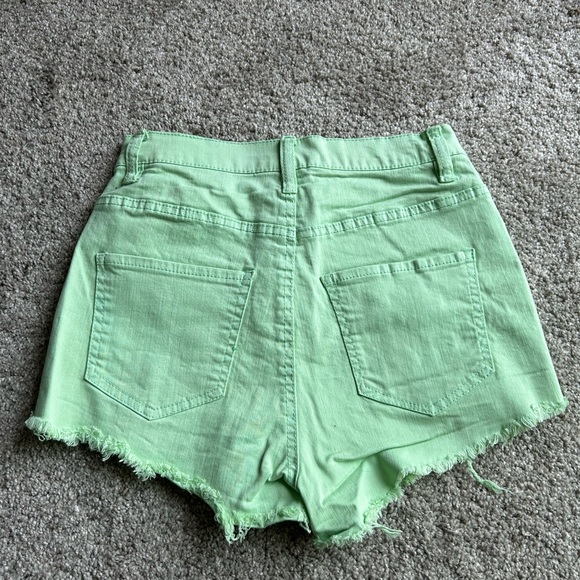 Mint green high rise short cheeky shorts - Picture 2 of 3